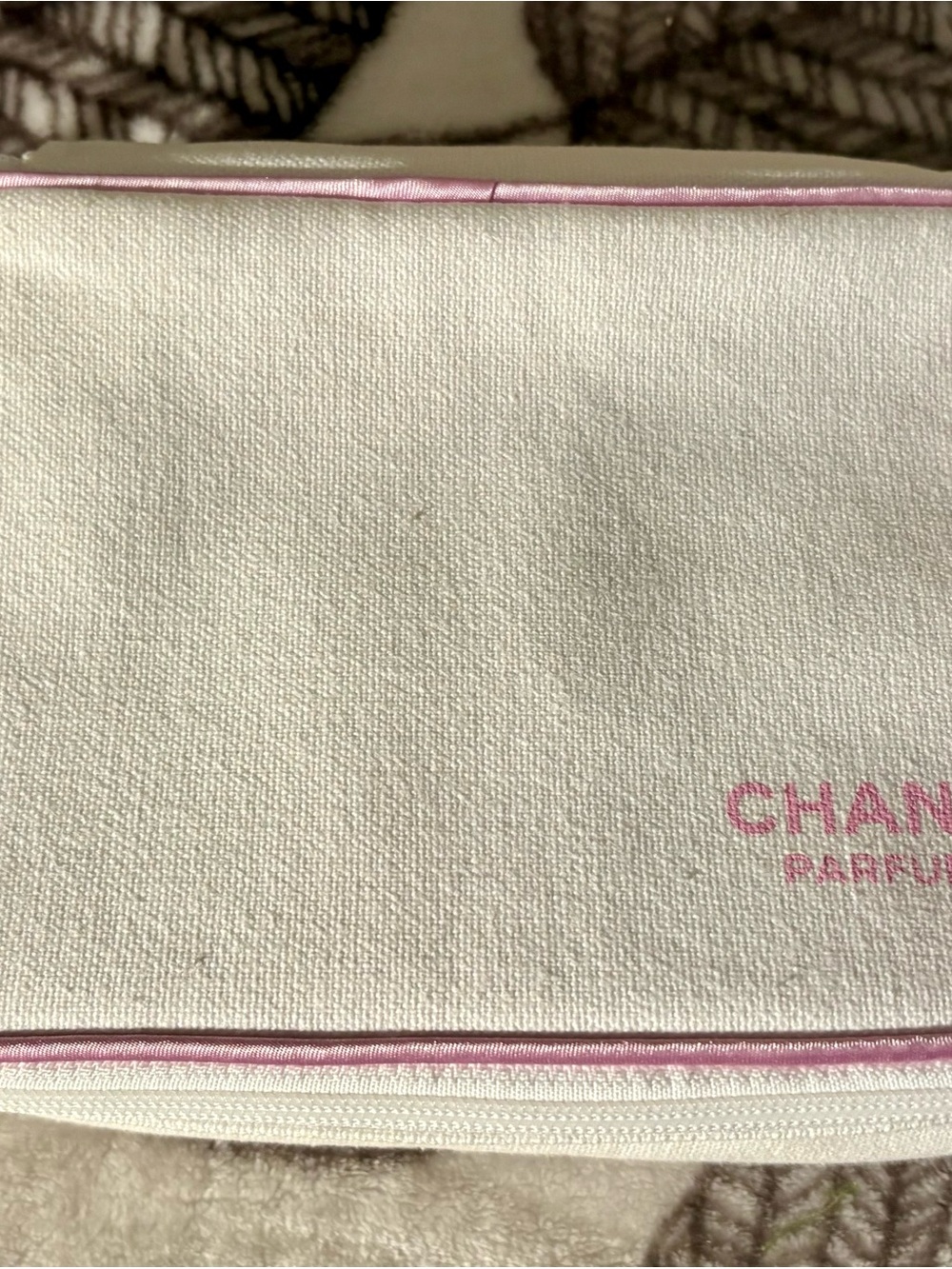 Chanel Pink & White Toiletry Cosmetic Pouch